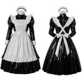 Schwarzes, dünnes PVC-Kleid G4097