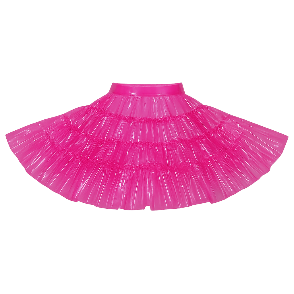 Hot Pink Transparenter PVC Petticoat G4098