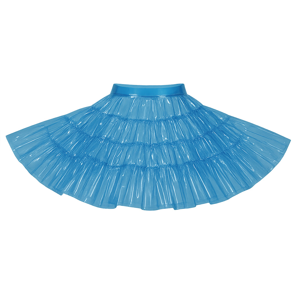 Blauer, klarer PVC-Unterrock G4099