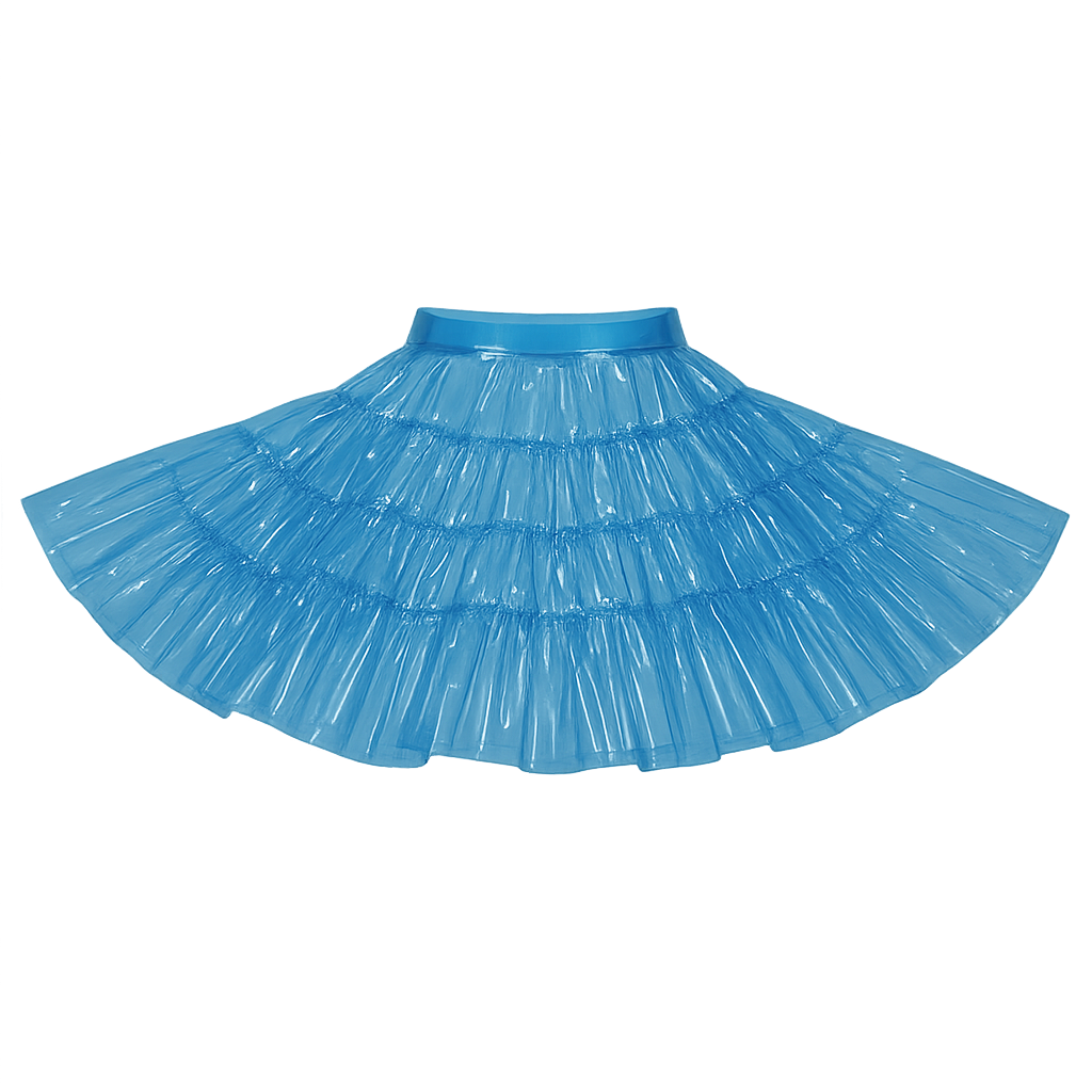 Blauer, klarer PVC-Unterrock G4099