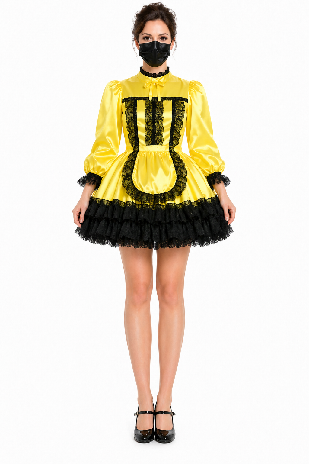 Yellow Satin Dress G4101