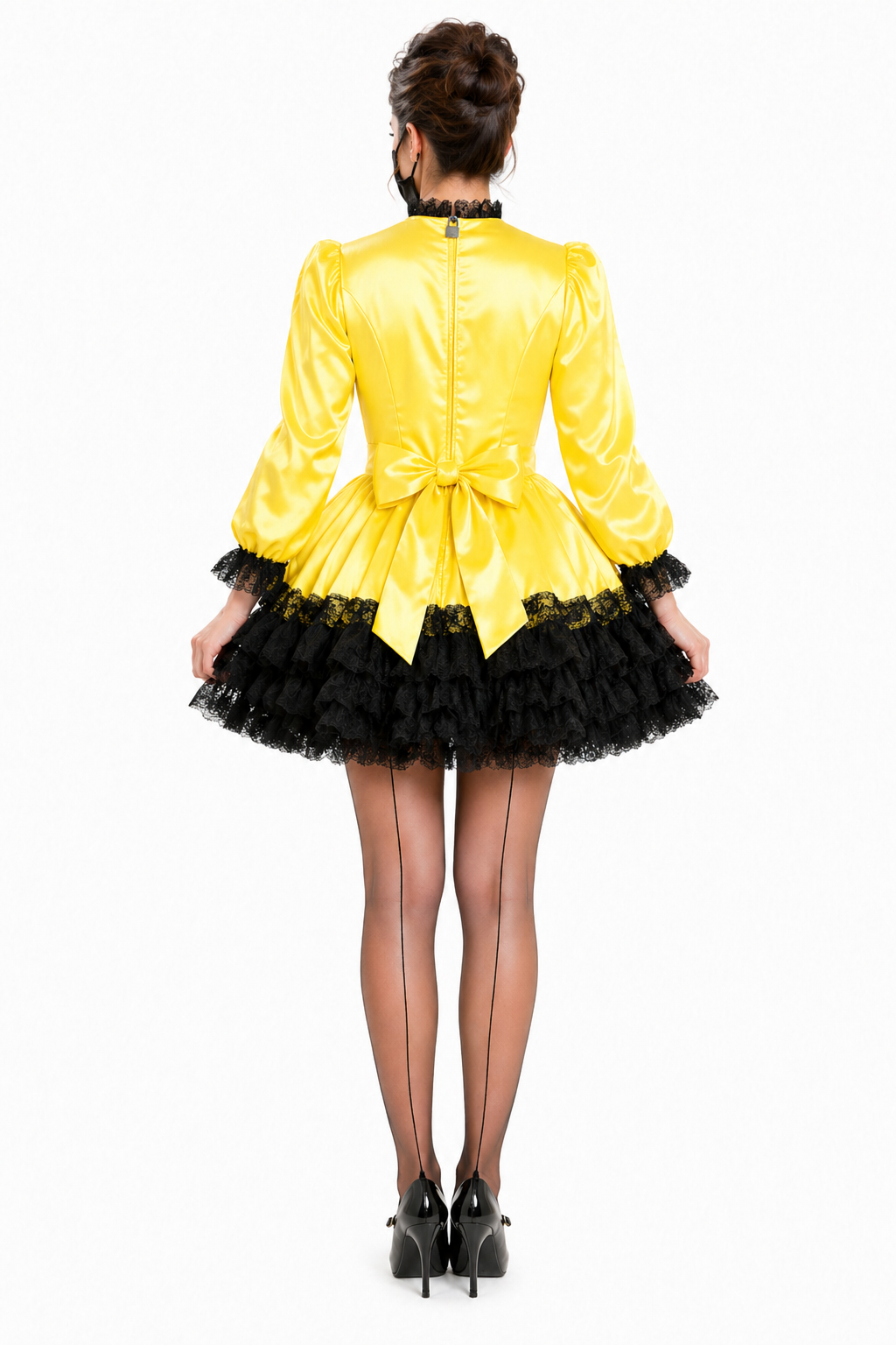 Yellow Satin Dress G4101