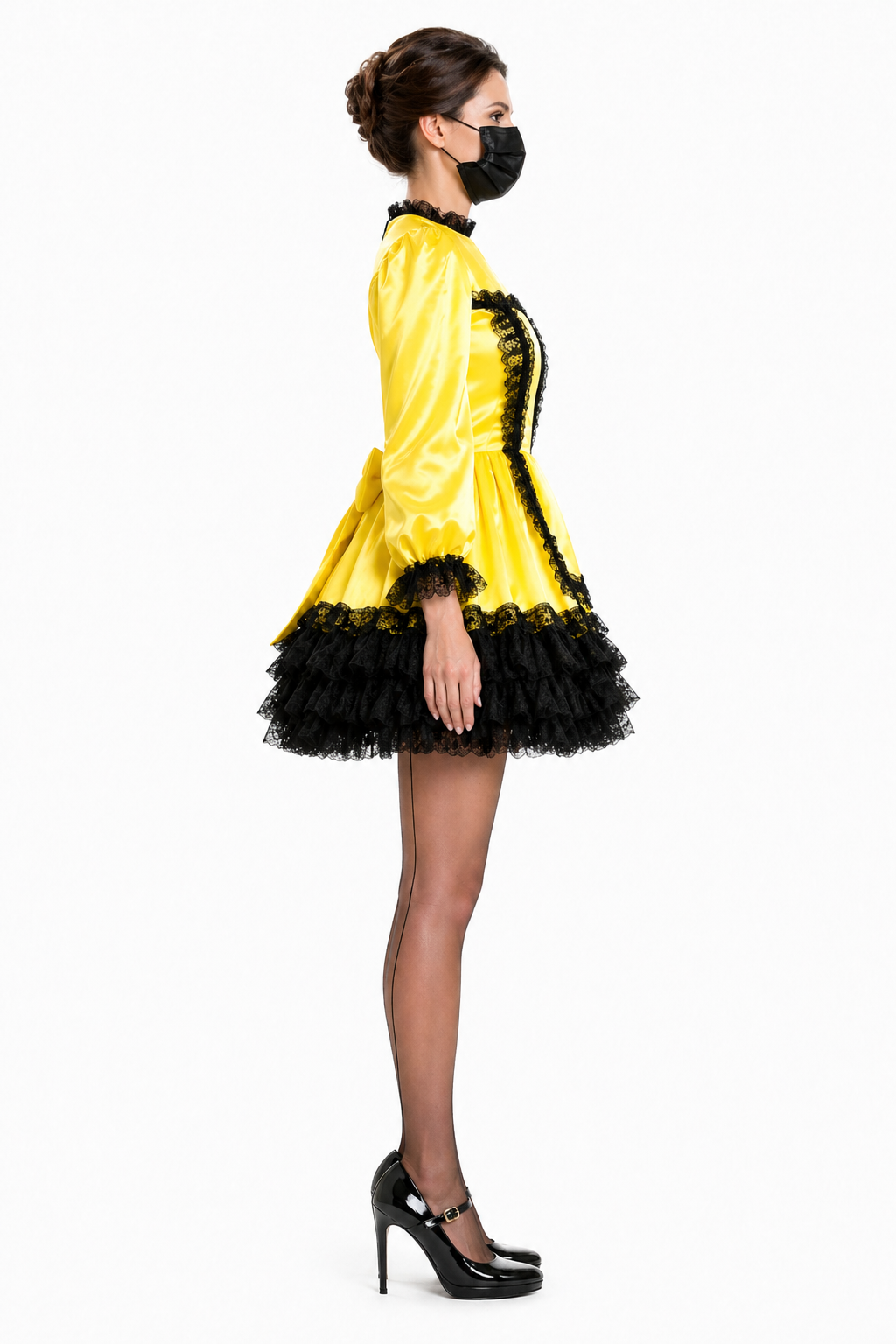 Yellow Satin Dress G4101