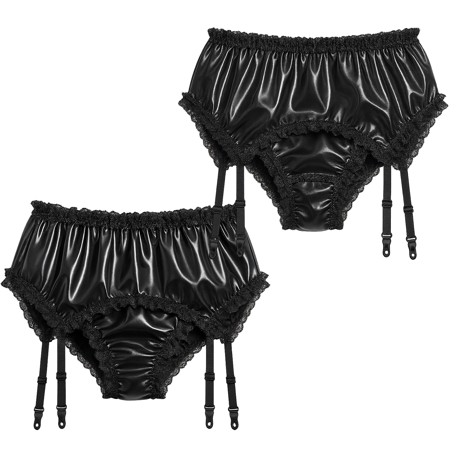 Culotte fine en PVC noir G4102
