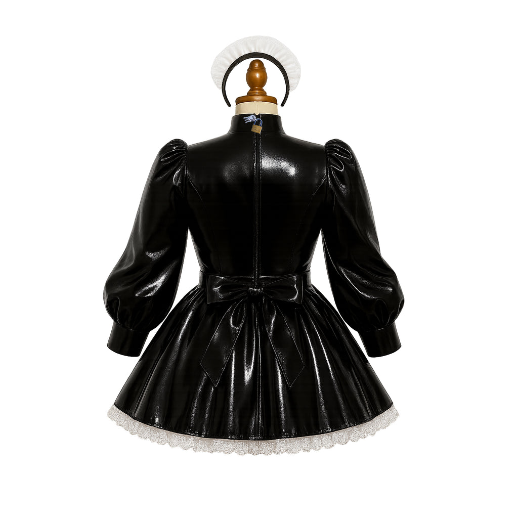 Robe en PVC Noir Épais G4104