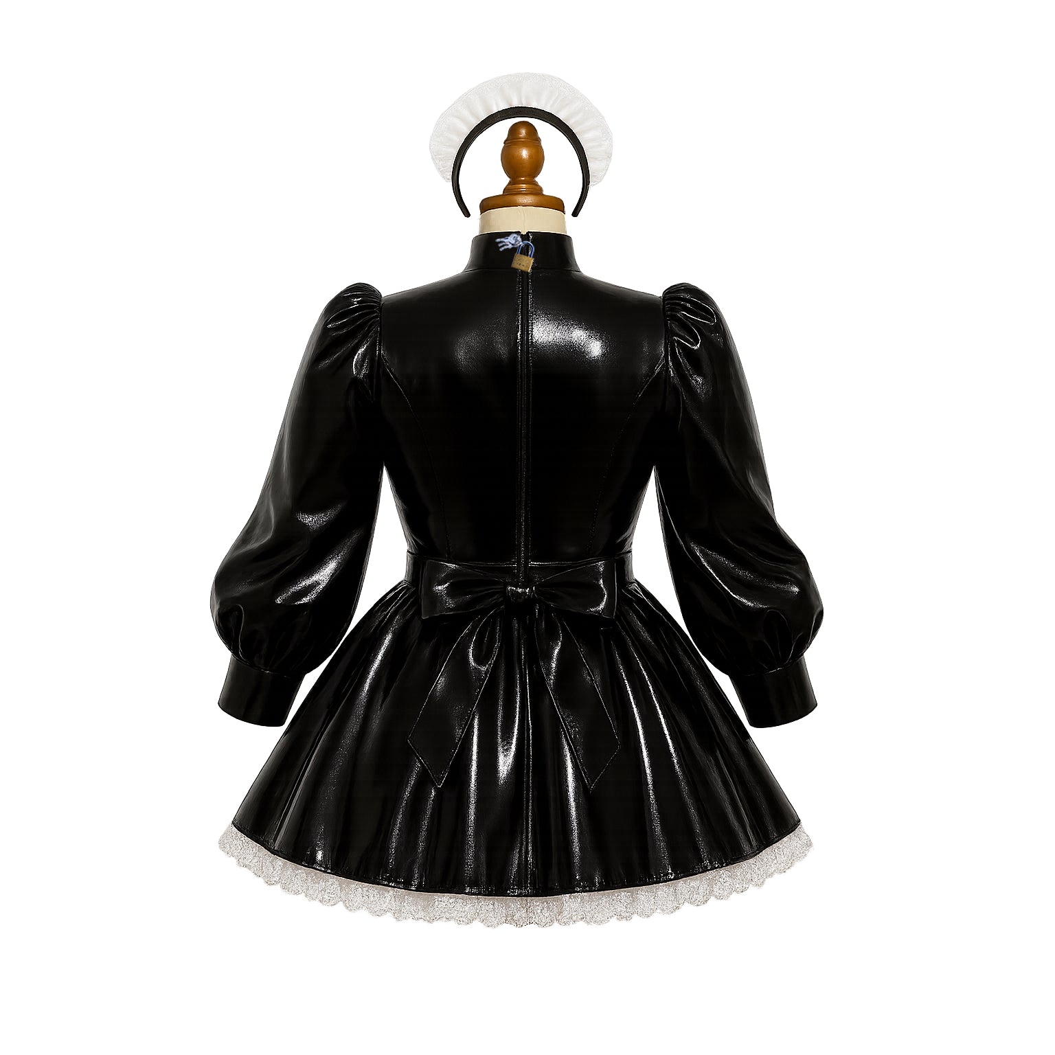 Robe en PVC Noir Épais G4104