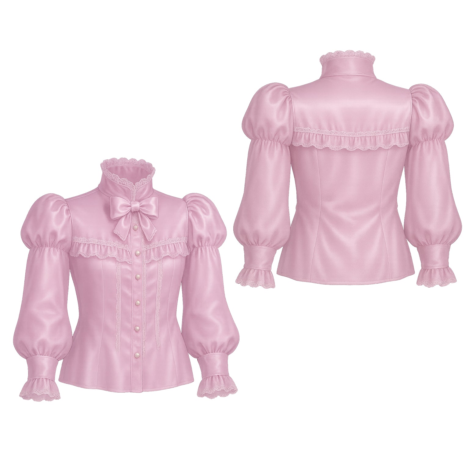 Baby Pink Satin Blouse G4107