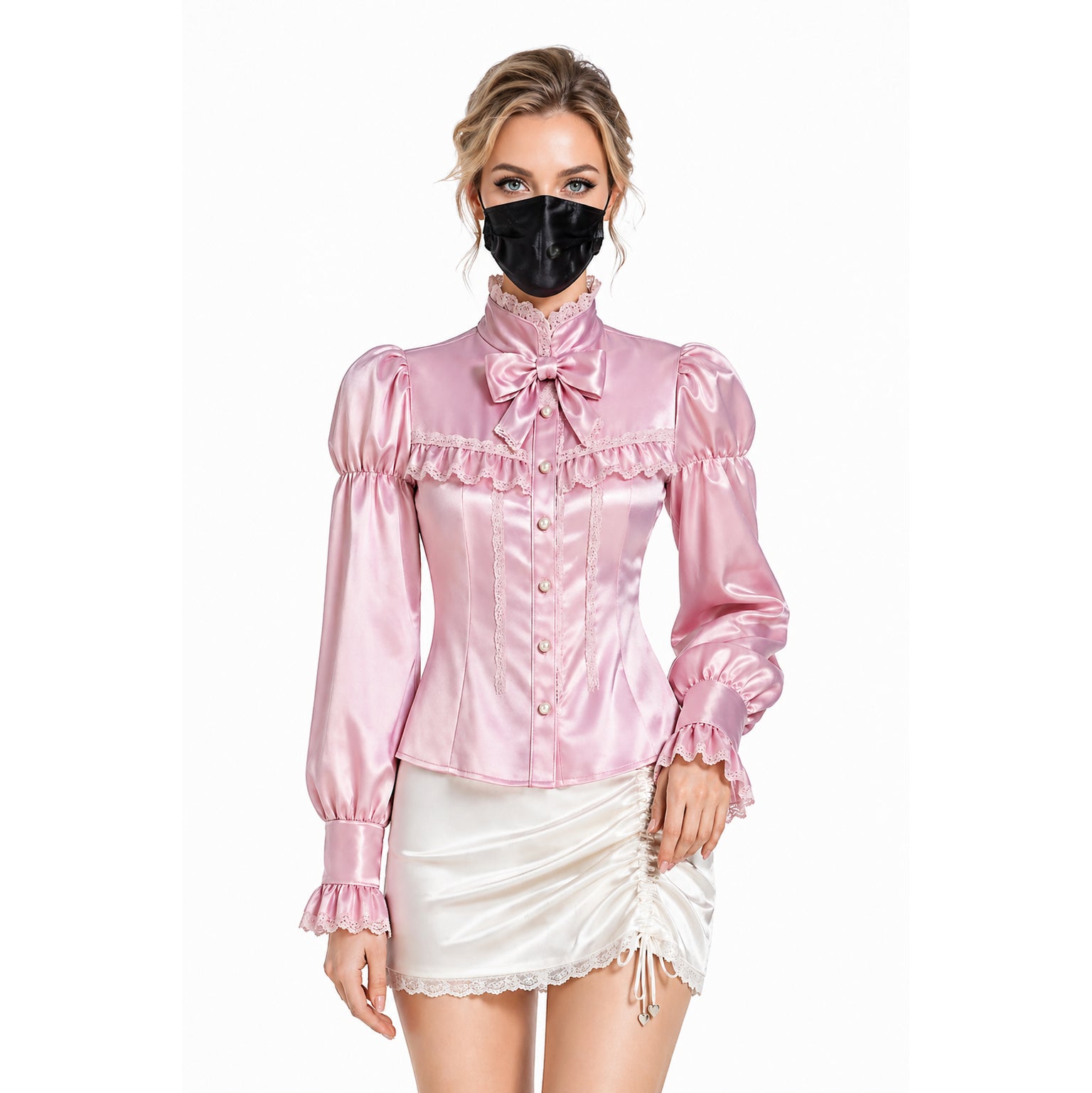 Baby Pink Satin Blouse G4107