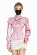 Babyrosa Satinbluse G4107