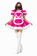 Hot Pink Thin PVC Dress G4109