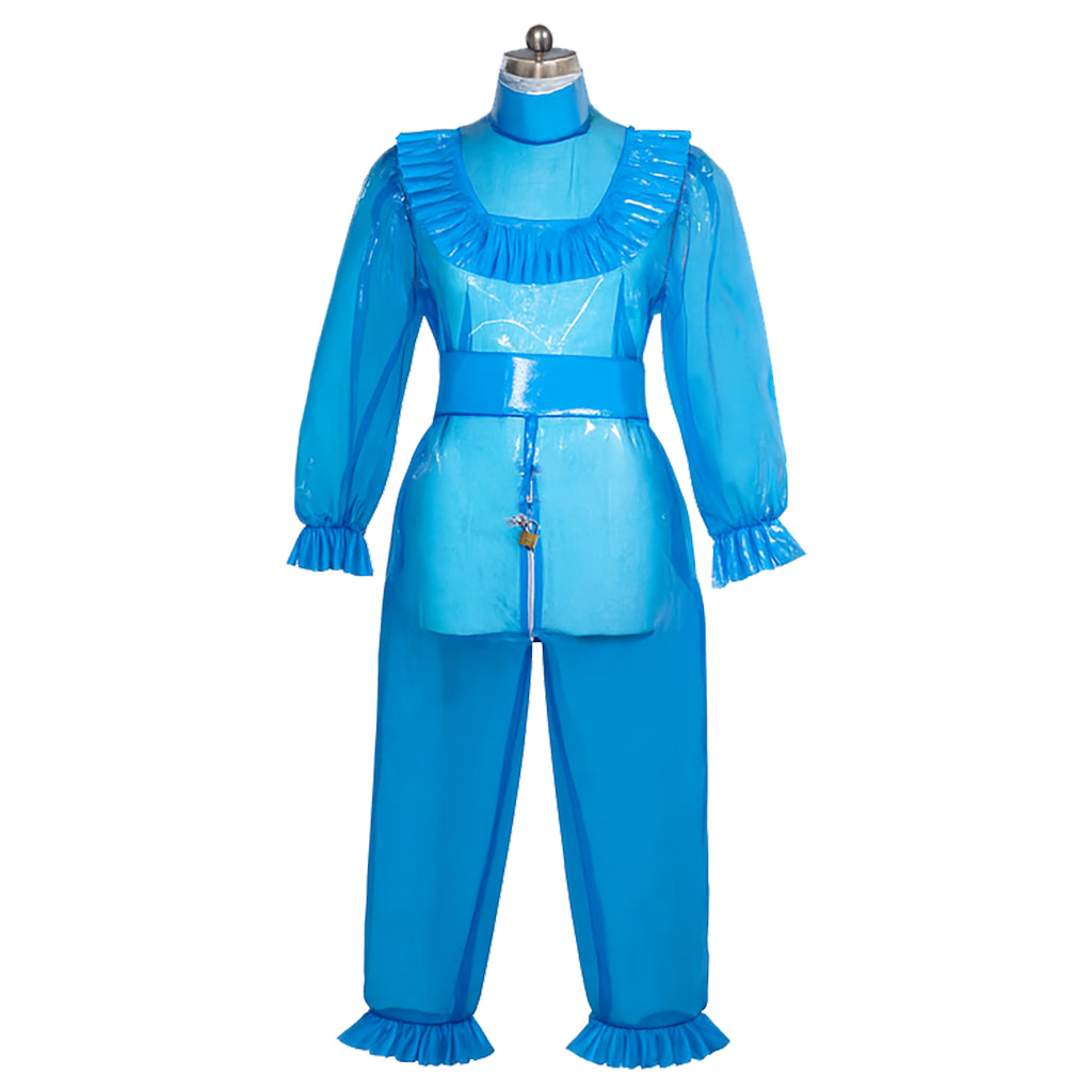 Blue Clear PVC Jumpsuit Outfit G4110