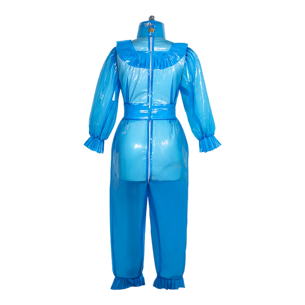 Blue Clear PVC Jumpsuit Outfit G4110