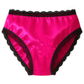 Hot Pink Satin Lace Trim Panties G4114