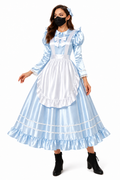 Babyblaues Satinkleid G4115