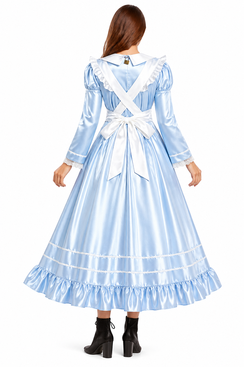 Baby Blue Satin Dress G4115