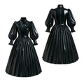 Robe noire moulante en PVC G4119
