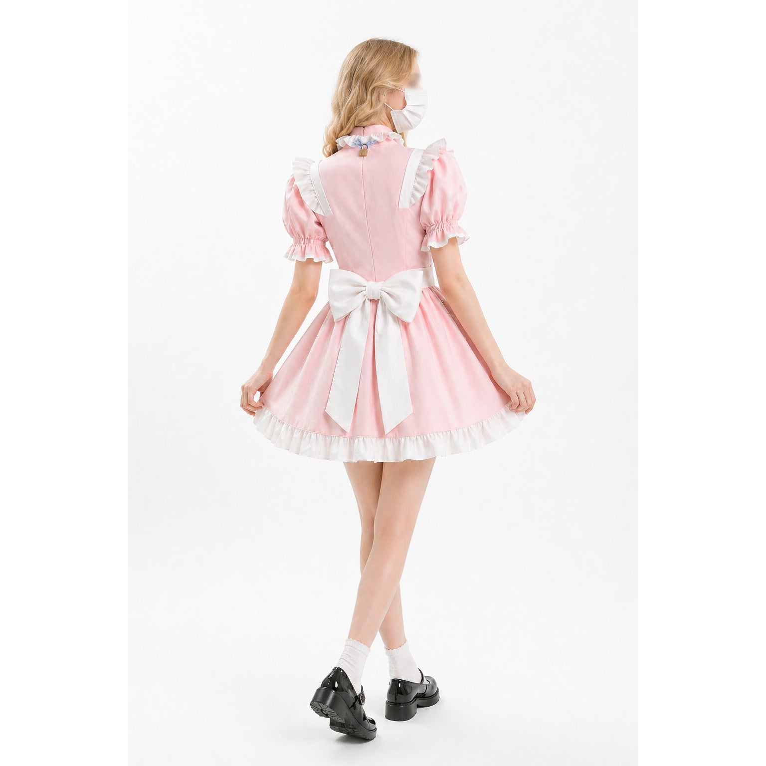 Robe en coton rose G4126