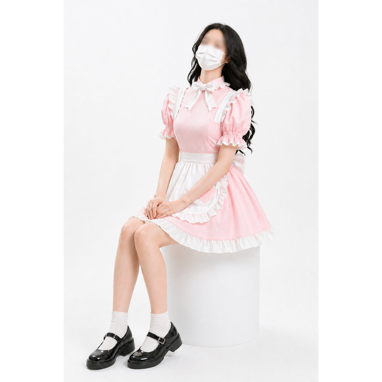 Robe en coton rose G4126