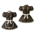 Robe en PVC transparent noir G4128