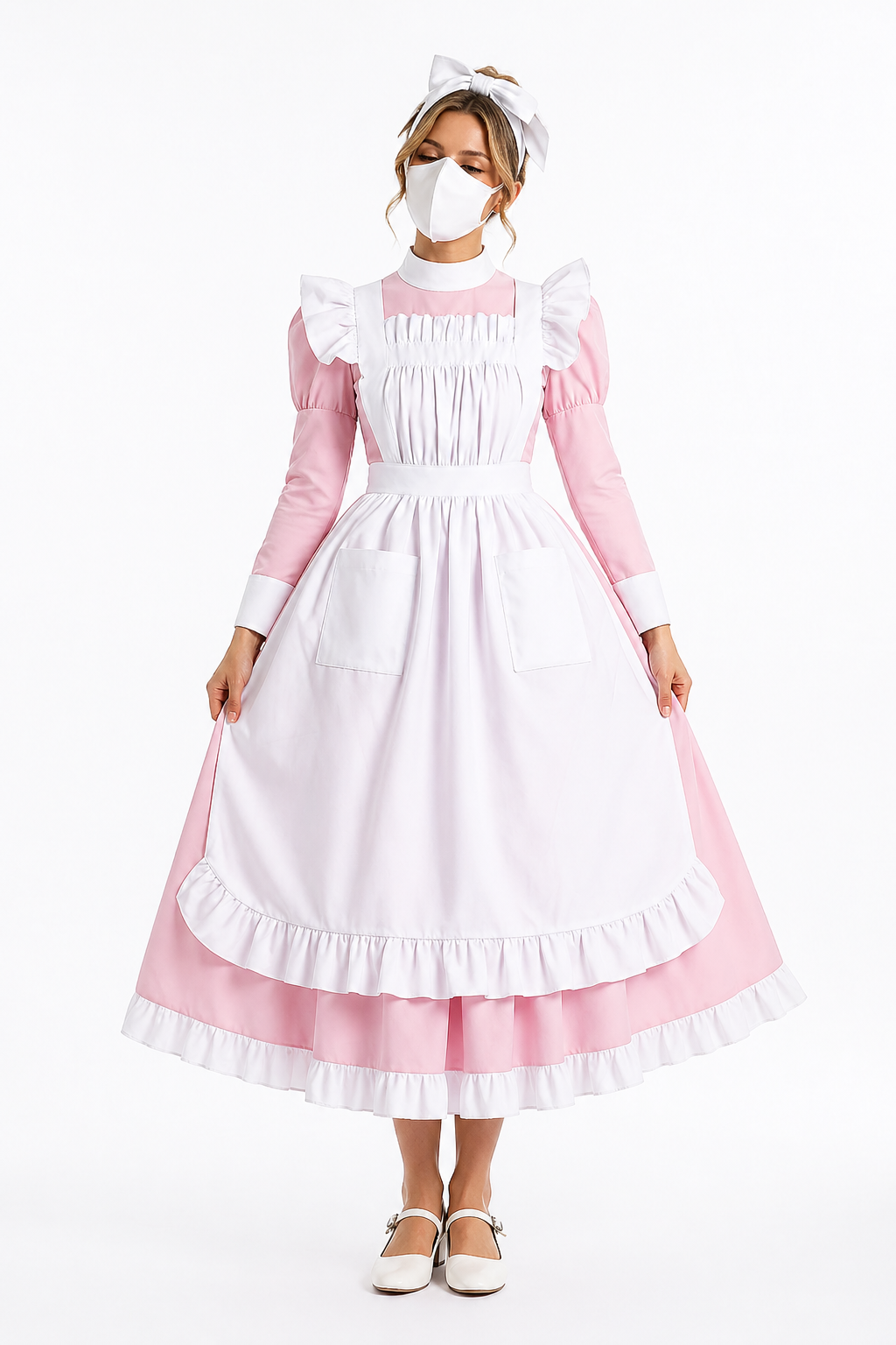 Robe en Coton Rose G4132