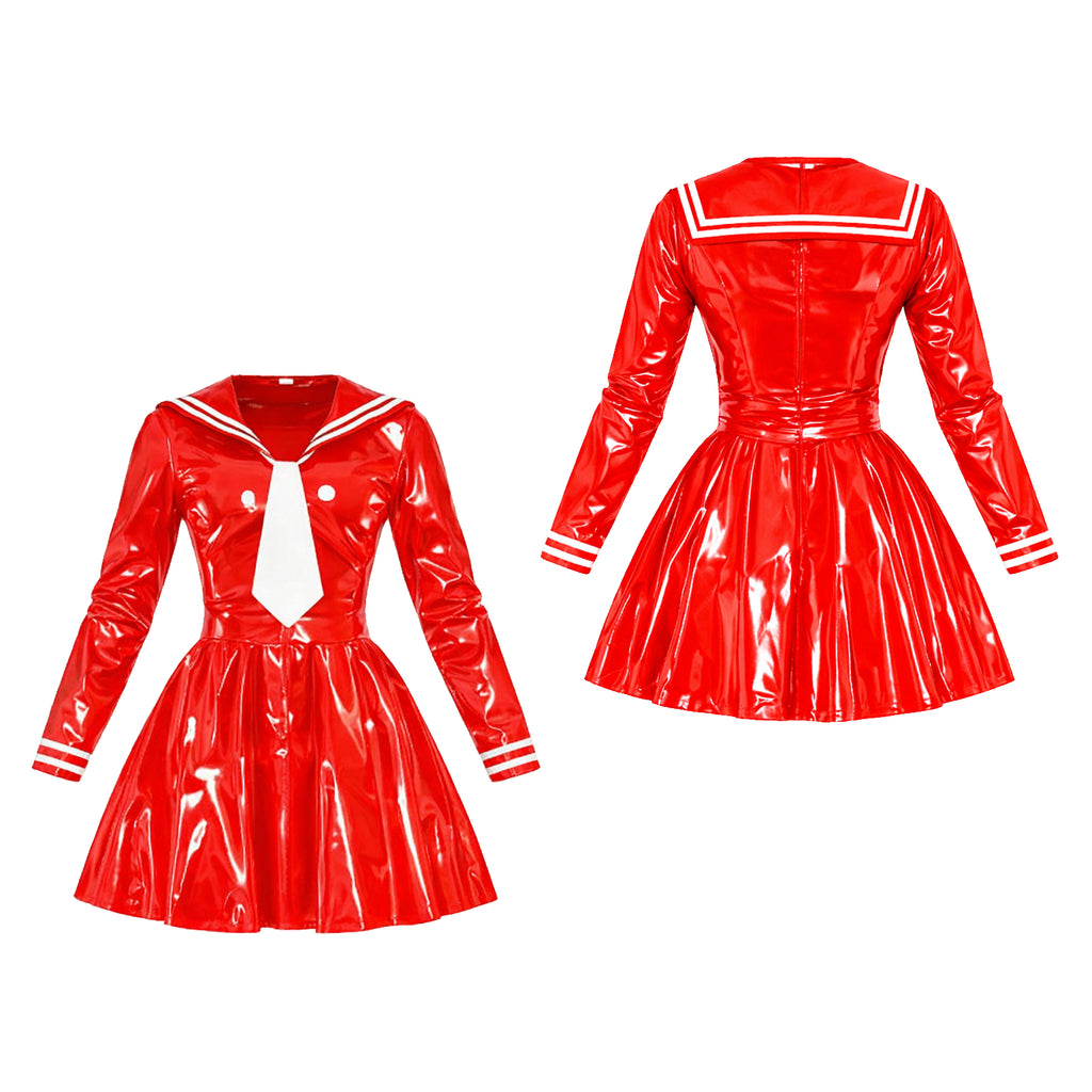 Robe en PVC Rouge Lourd G4134