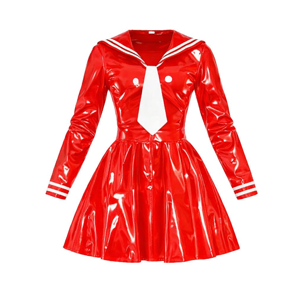 Robe en PVC Rouge Lourd G4134