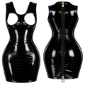 Black Heavy PVC Dress G4135