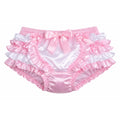 Pink Satin Ruffle Panties G4136