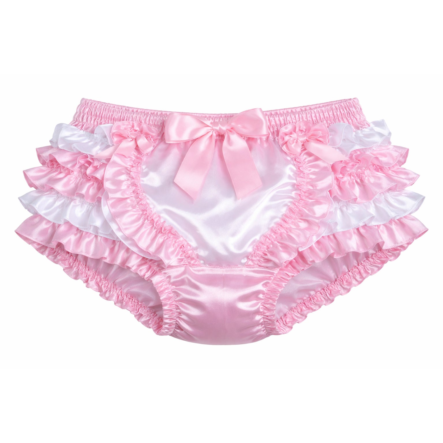 Pink Satin Ruffle Panties G4136