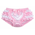 Pink Satin Ruffle Panties G4136