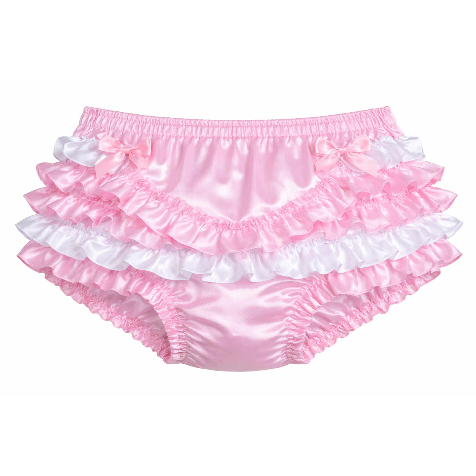 Pink Satin Ruffle Panties G4136