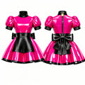 hot pink thin pvc dress G4138