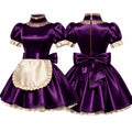 Purple satin dress G4139