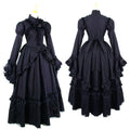 schwarzes Baumwollkleid G435