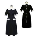 schwarzes Baumwollkleid G443