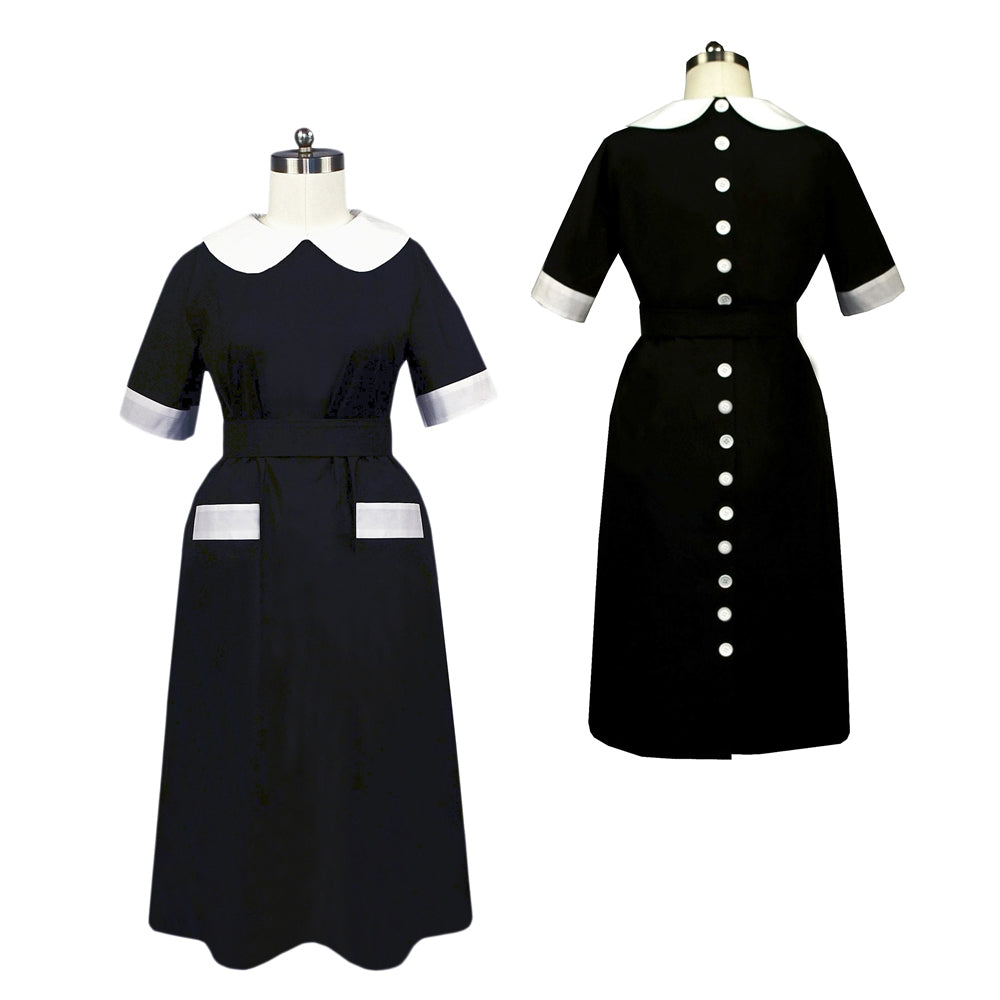schwarzes Baumwollkleid G443