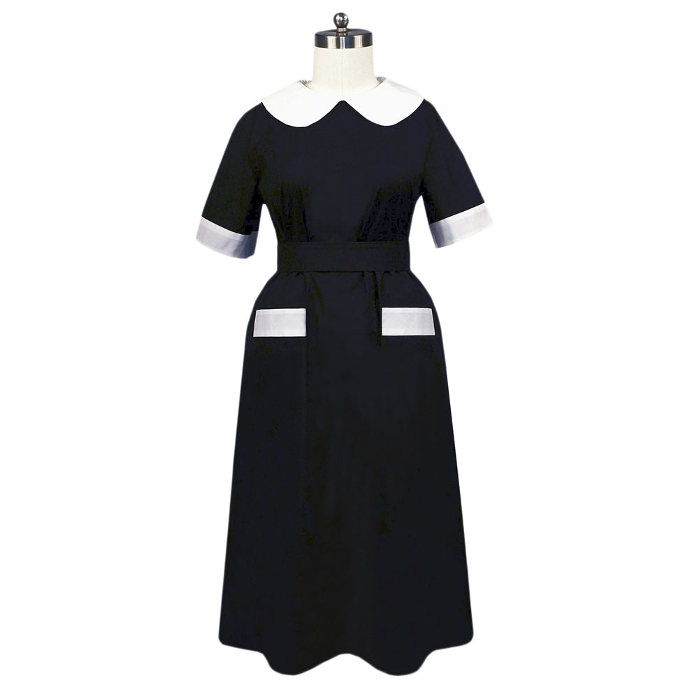 schwarzes Baumwollkleid G443
