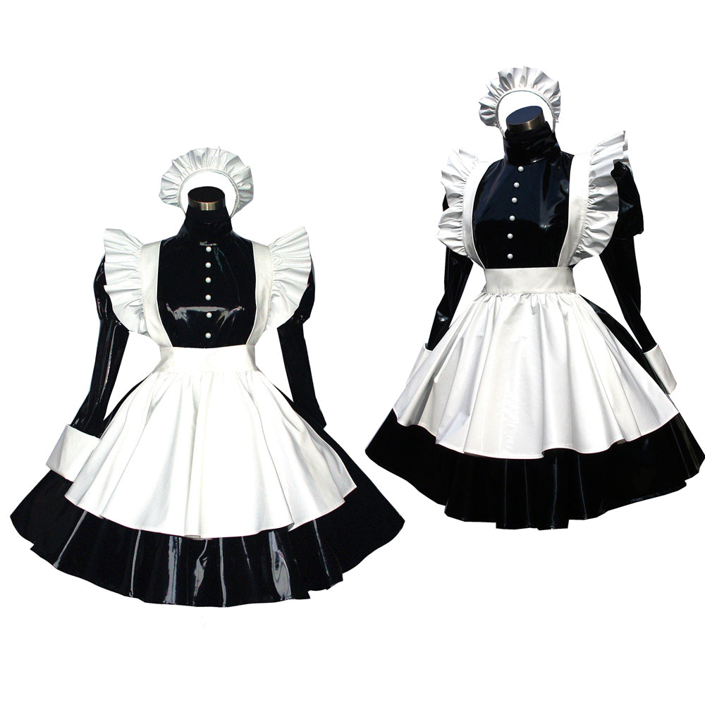 schwarzes Satin-Kleid G473