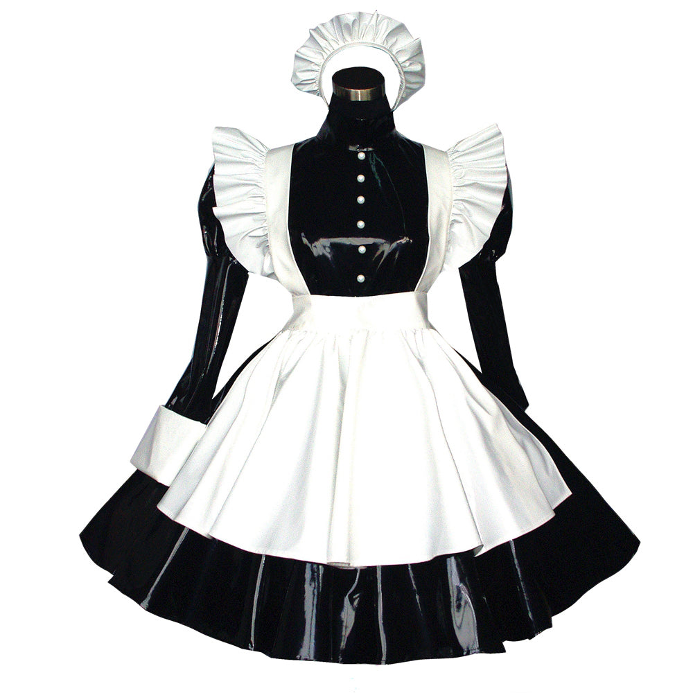 schwarzes Satin-Kleid G473