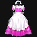 Rosa dünnes PVC-Kleid G477