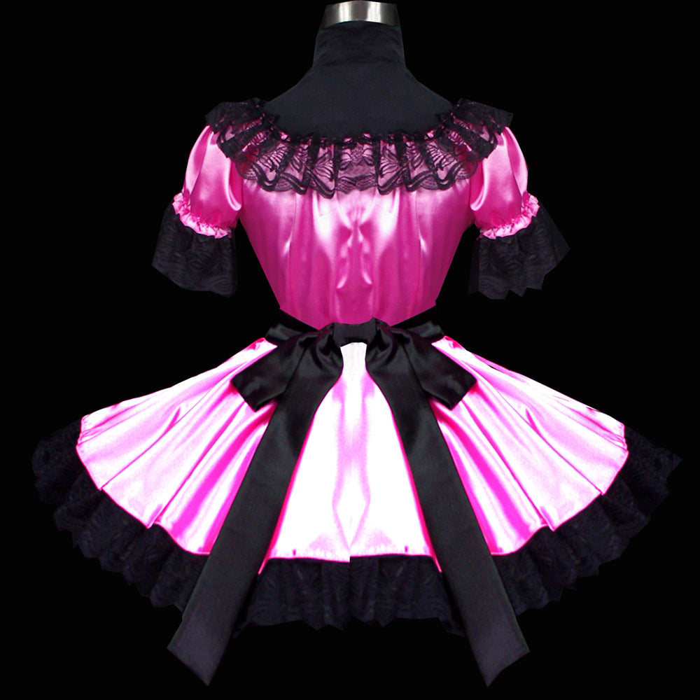 rosa Satin-Kleid G478