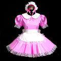 rosa dünnes PVC-Kleid G495