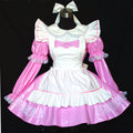 pinkes, dünnes PVC-Kleid G507
