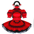 rotes Satinkleid G508