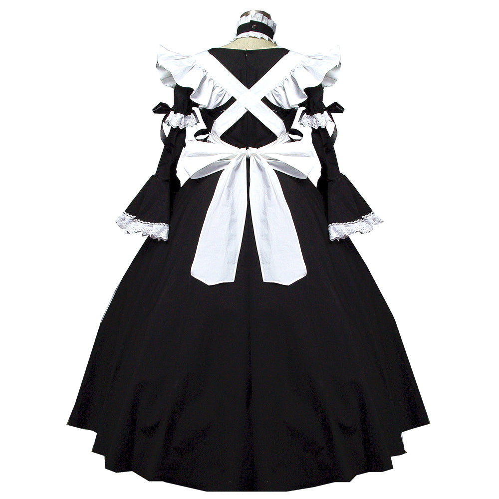 schwarzes Baumwollkleid G526