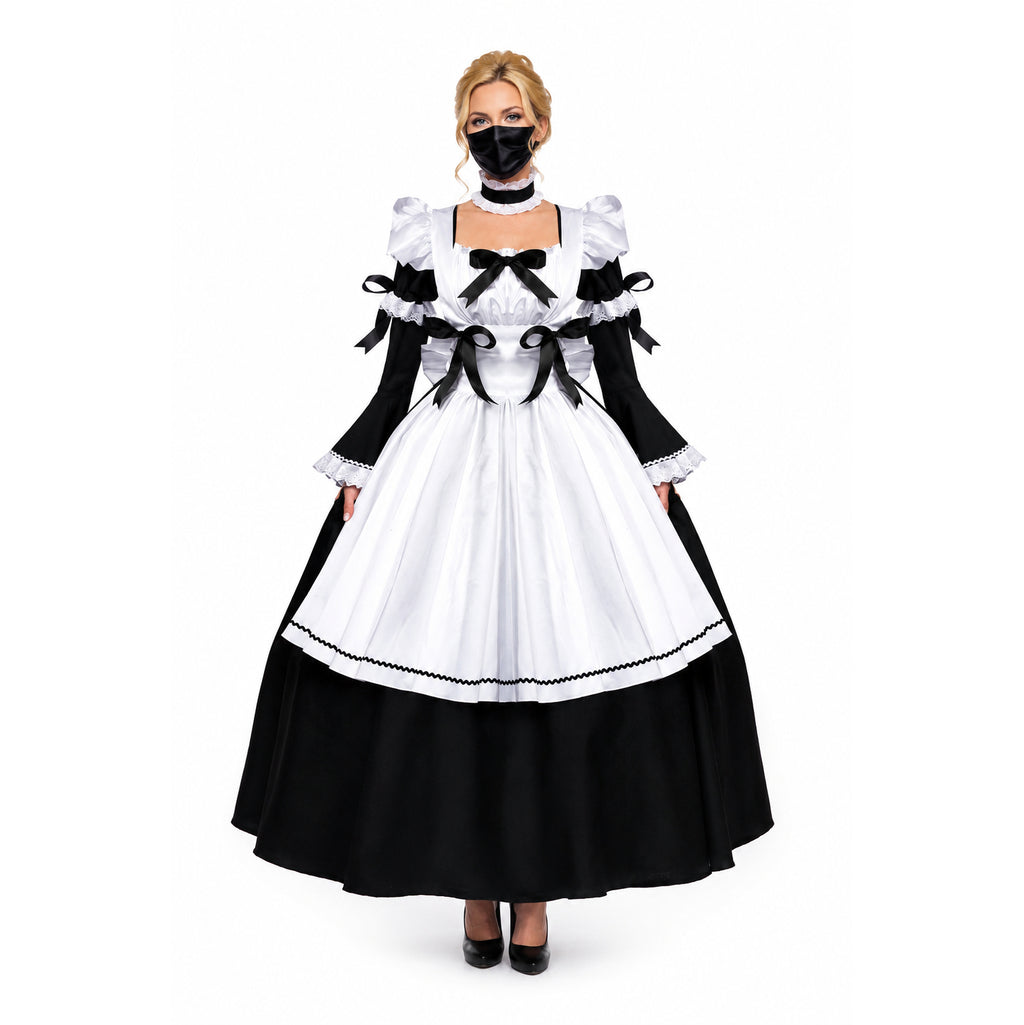 schwarzes Baumwollkleid G526