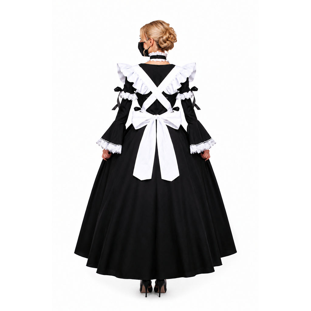 schwarzes Baumwollkleid G526