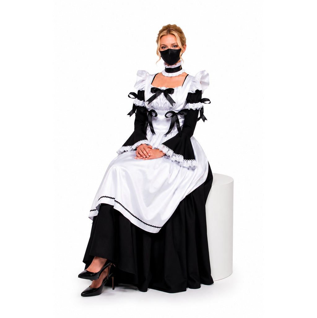 schwarzes Baumwollkleid G526