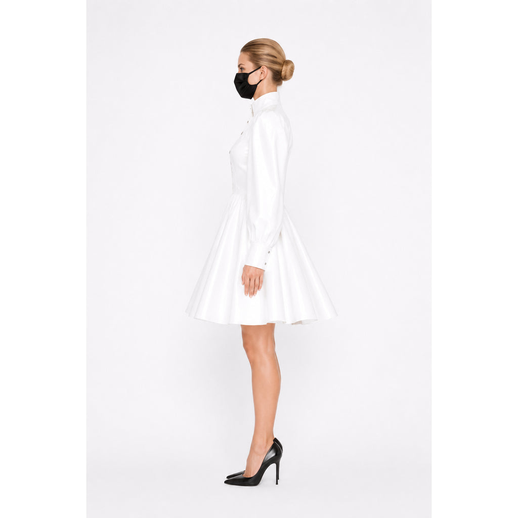 weißes, dünnes PVC-Kleid G535