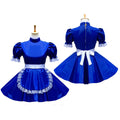 blaues dünnes PVC-Kleid G574